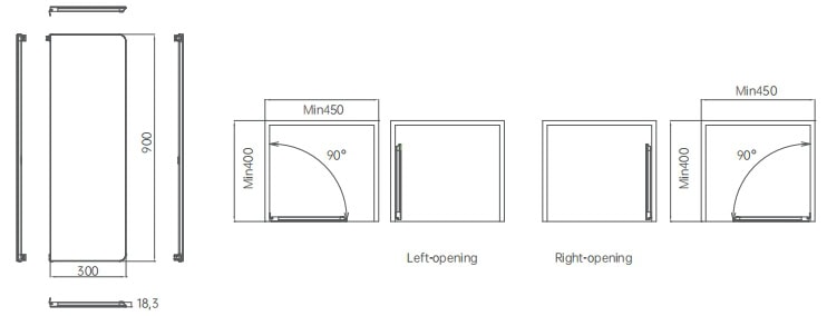 Violet pro series rotating mirror left and right opening