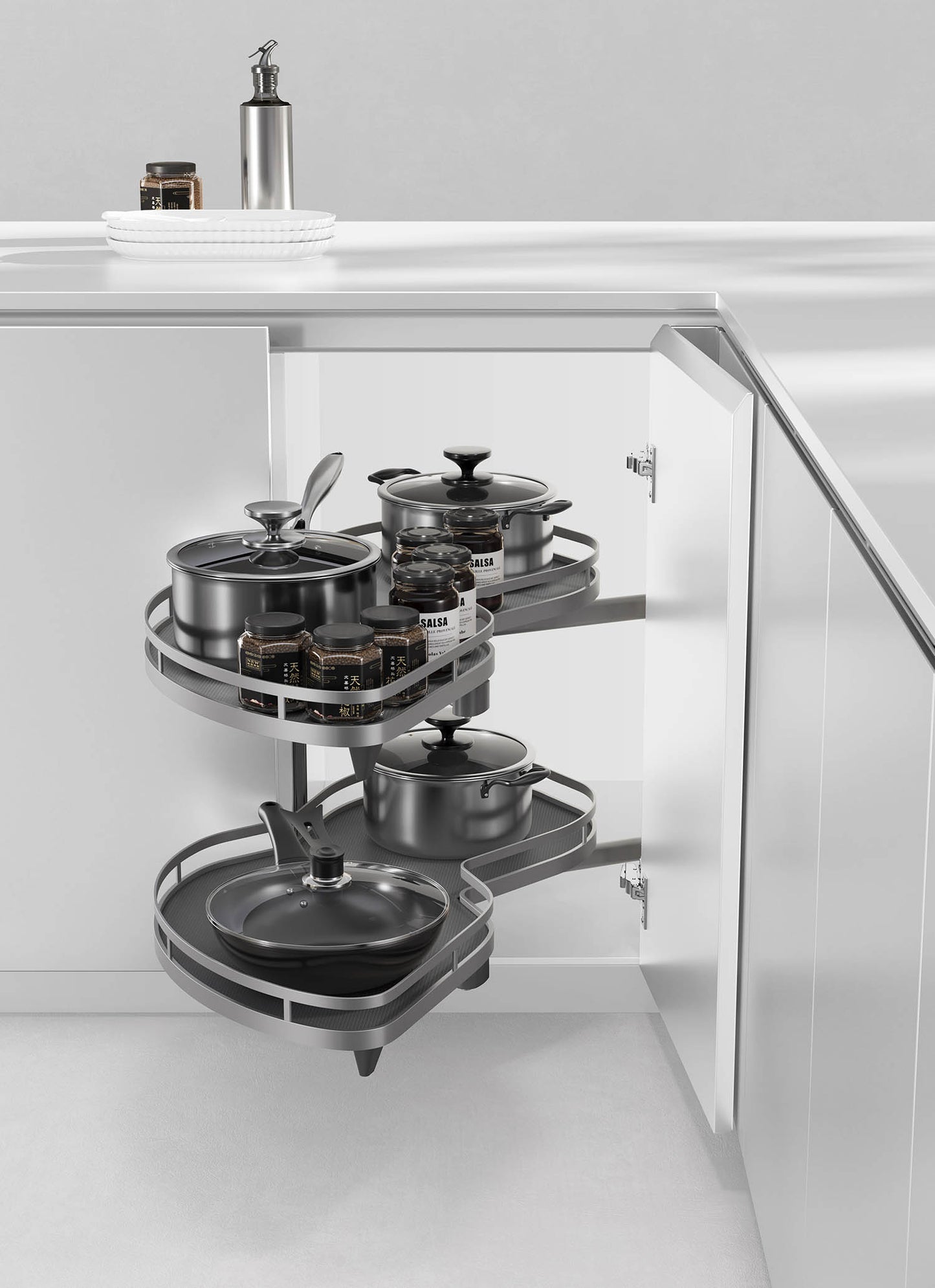 Caro series soft close revolving saucer