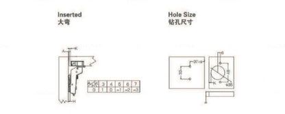 Hinge - 3D adjustment zero angle three section force buffering hinge fast mounted