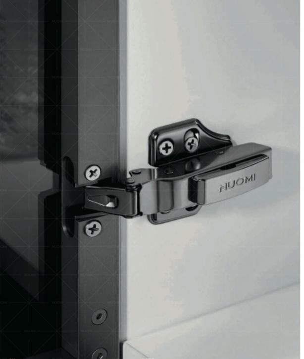 Hinge - Fixed mounted hinge for narrow aluminum frame