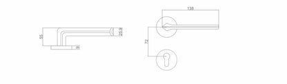 High end door lock solution detachable lock M204