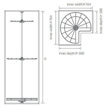 Violet pro series 360 degrees rotatable multi layer shoes rack