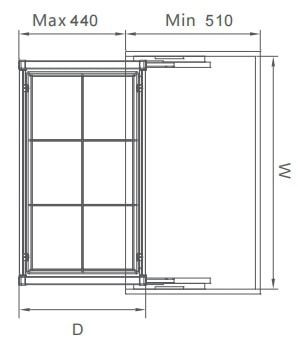 Violet soft closing rattan basket