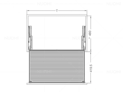 Champagne rose three side flat wire basket
