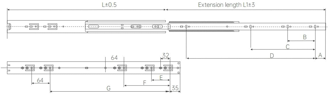 Youth trinodal ball bearing slide