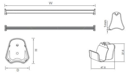 Ralphie holder for clothes rail 1 trapezoid