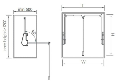 Violet soft closing liftable hanger