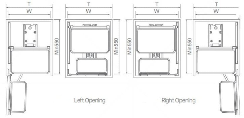 Caro series base cabinet mini pantry roll out