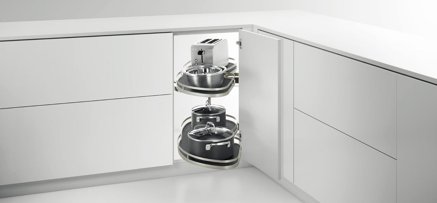 Champagne rose revolving saucer left and right opening