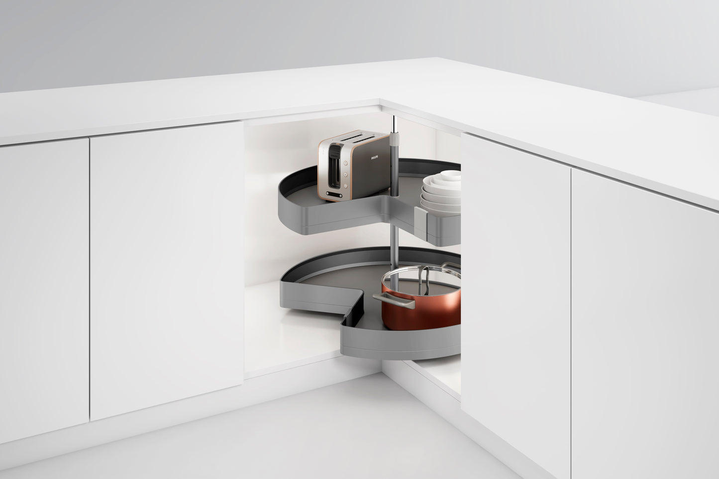 Encanto 270 degrees turntable shelf