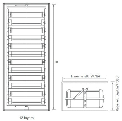 Violet 360 degrees rotatable multi tier shoes rack 12 layers