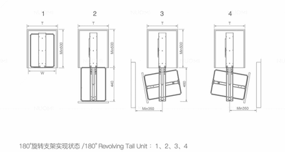 Champagne rose revolving tall unit 6 tiers