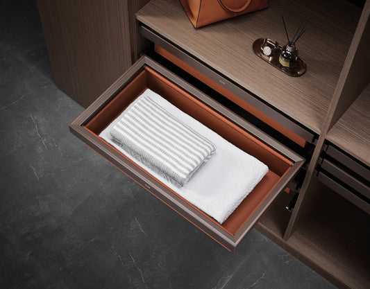 Ralphie soft closing leather basket