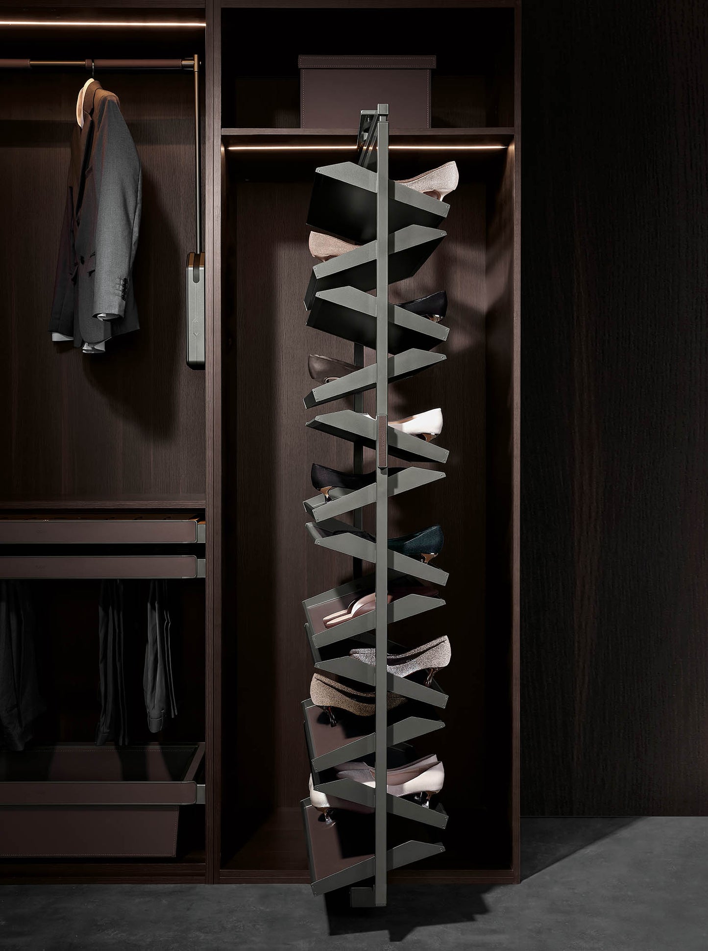 Hera series 360° rotatable multi layer shoes rack