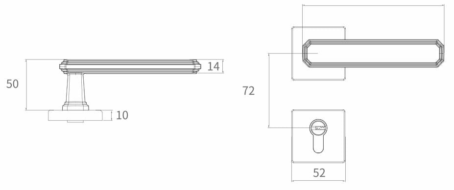 High end door lock solution detachable lock M402