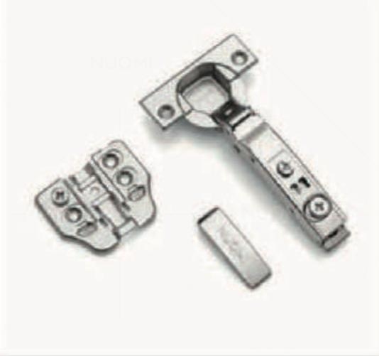 Hinge - 3D adjustment zero angle three section force buffering hinge fast mounted
