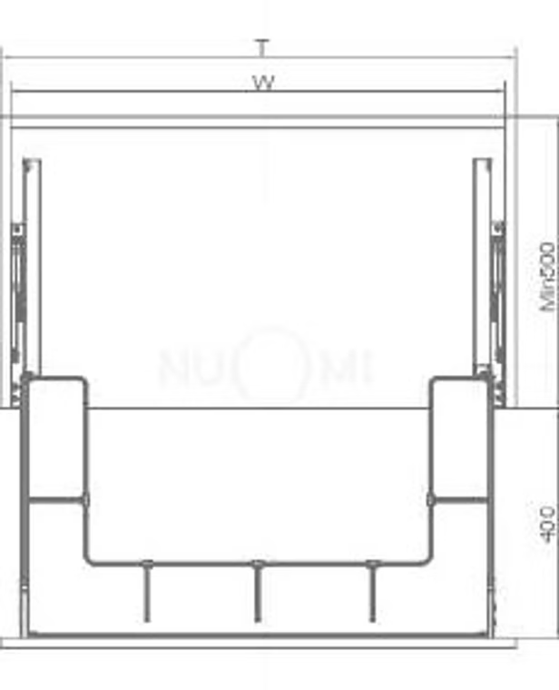Encanto u-shaped basket under sink