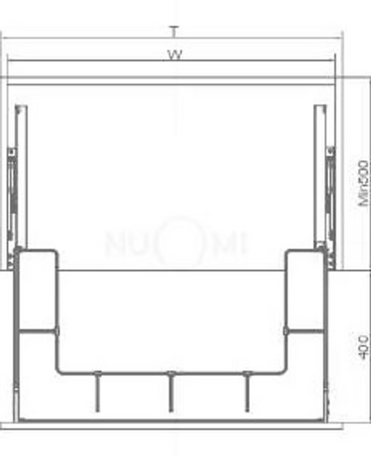 Encanto u-shaped basket under sink