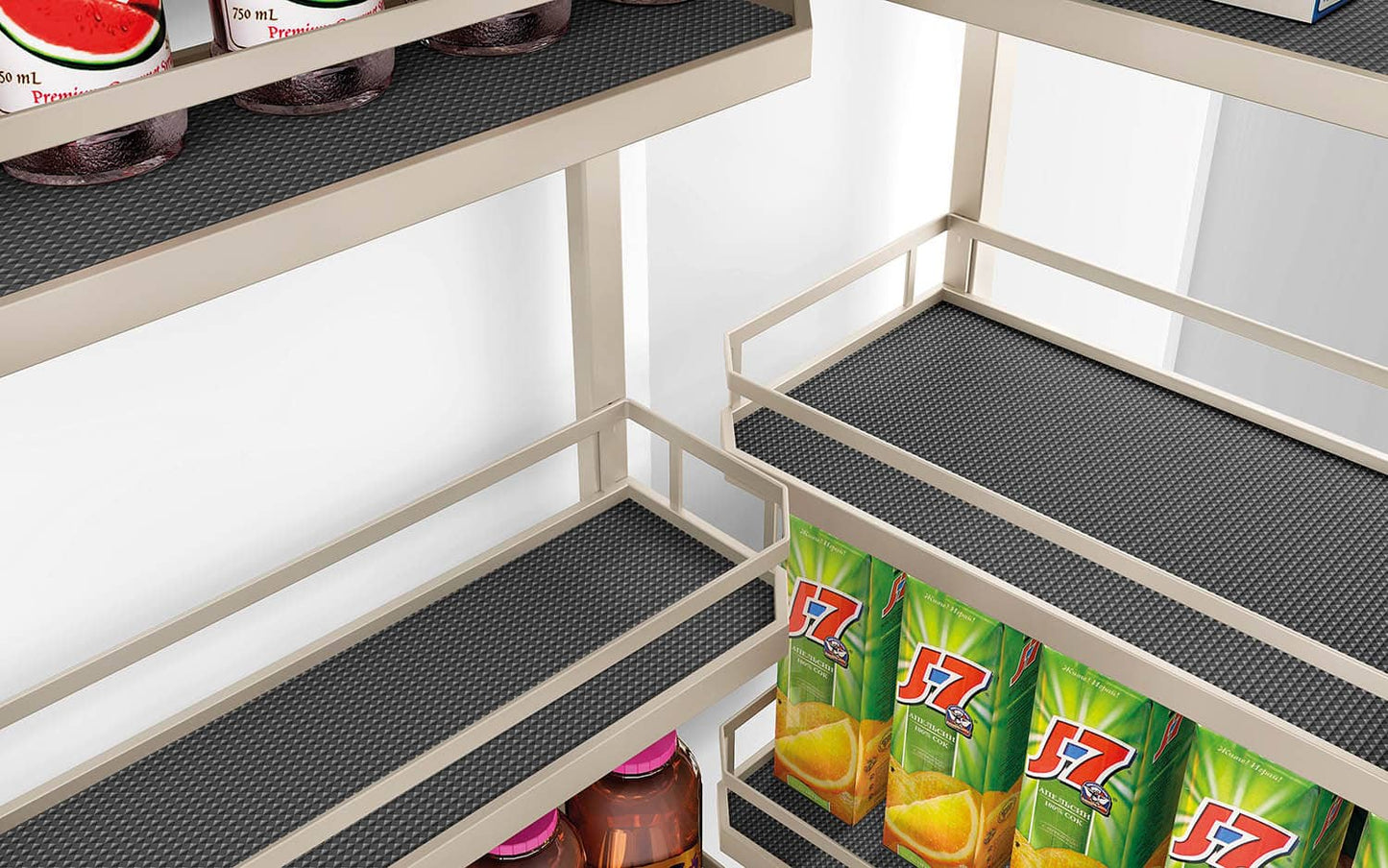 Champagne rose pantry roll out 6 tiers