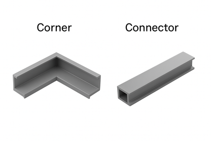 Skirting And Concealed Handle - Corner and connector