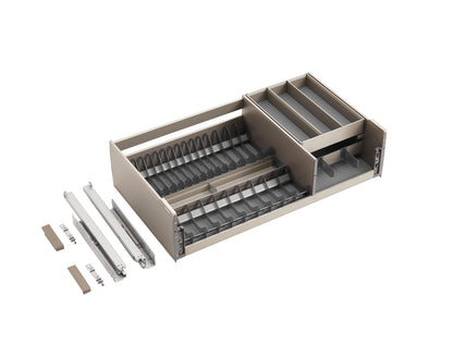 Encanto multifunctional basket with cutlery tray