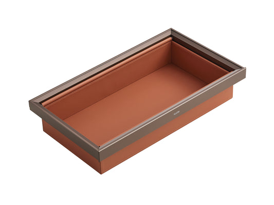 Ralphie soft closing leather basket