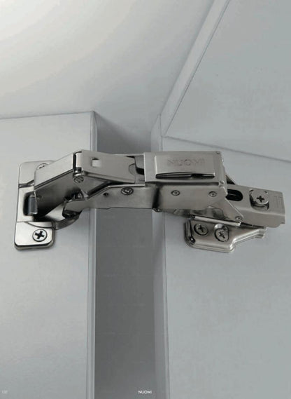Hinge - 165 degrees fast mounted two section force buffering hinge