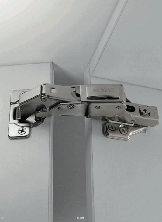 Hinge - 165 degrees fast mounted two section force buffering hinge