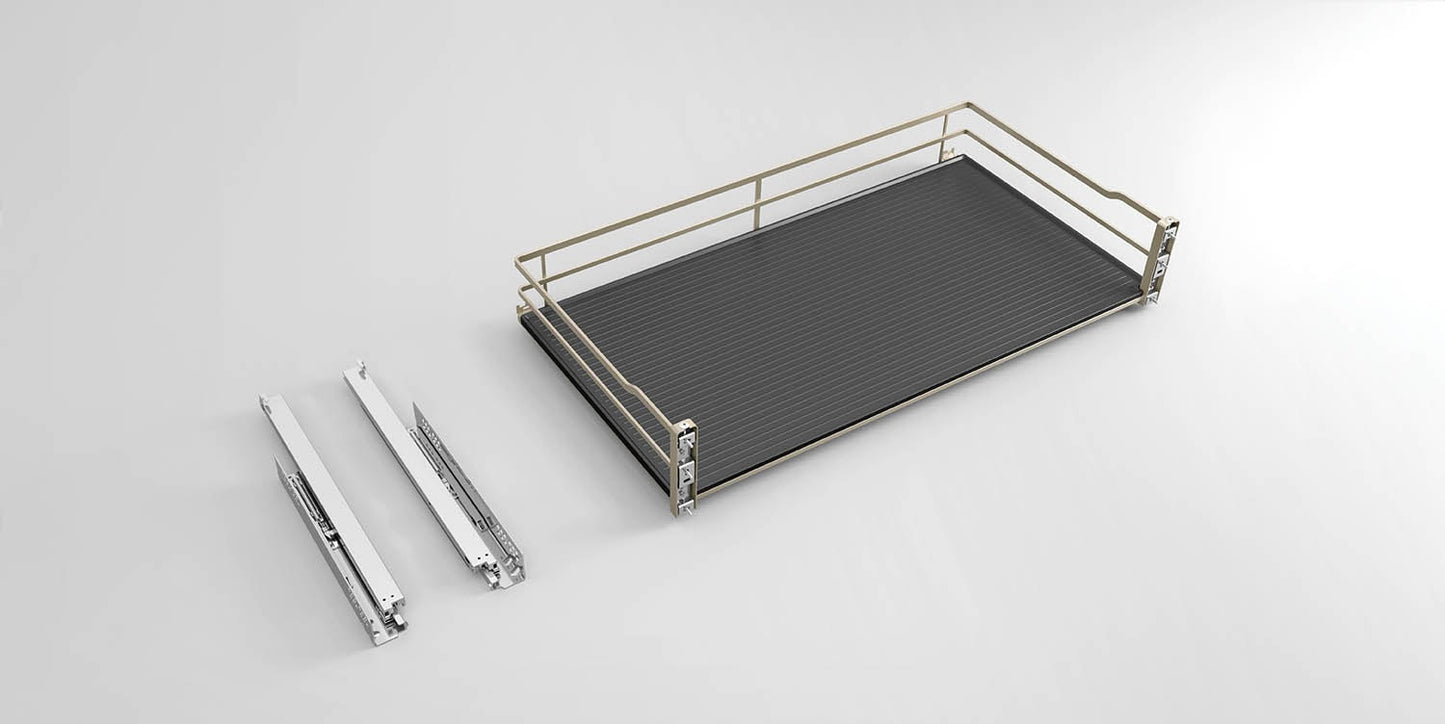 Champagne rose three side flat wire basket