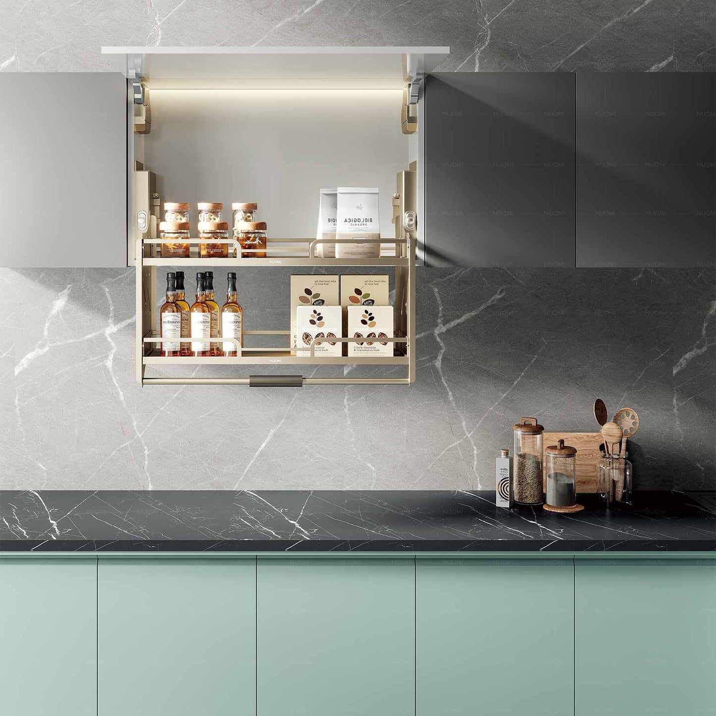 Champagne rose double layer lifting unit