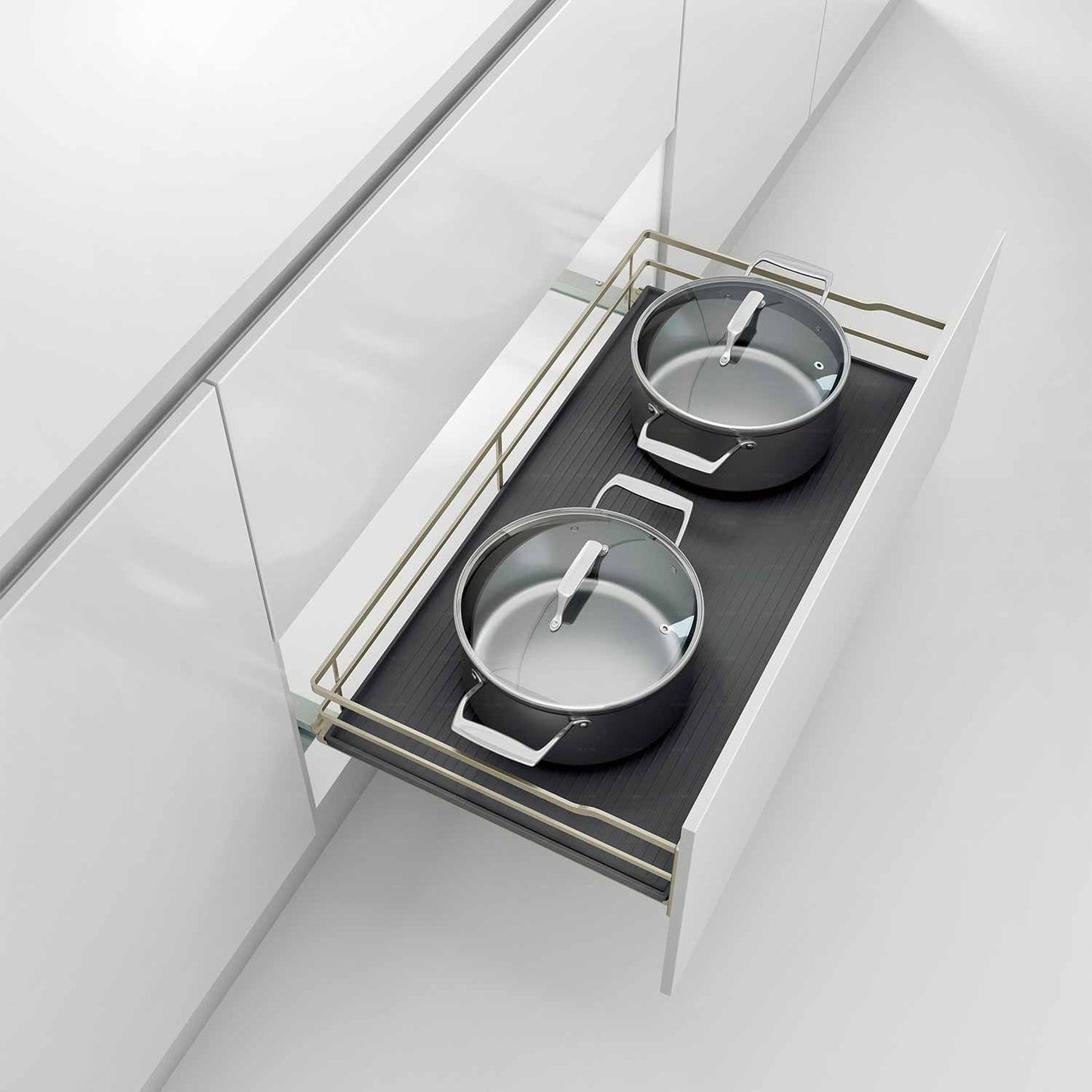 Champagne rose three side flat wire basket