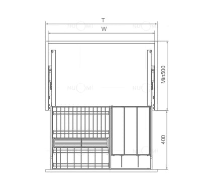 Encanto multifunctional basket with cutlery tray