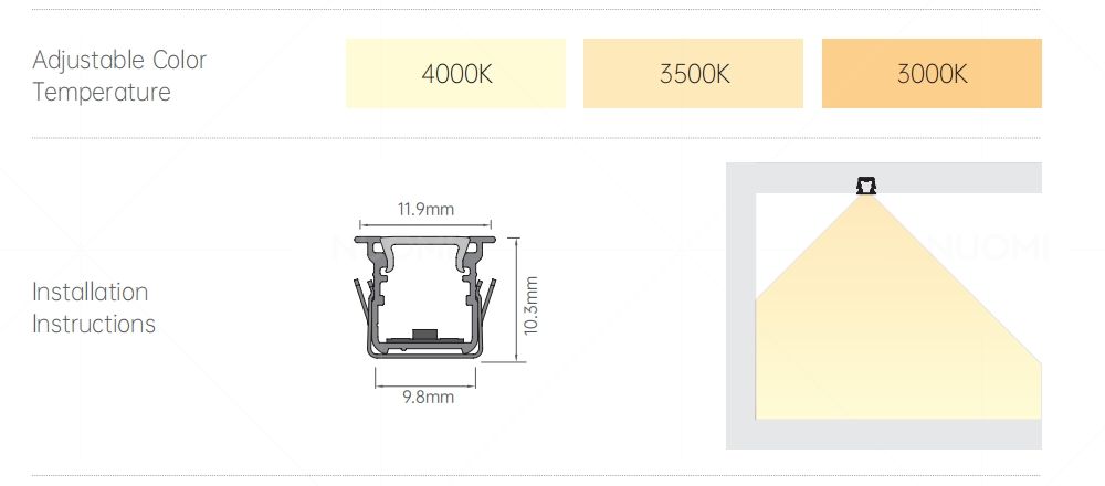 Sonew series built in direct emitting light bar