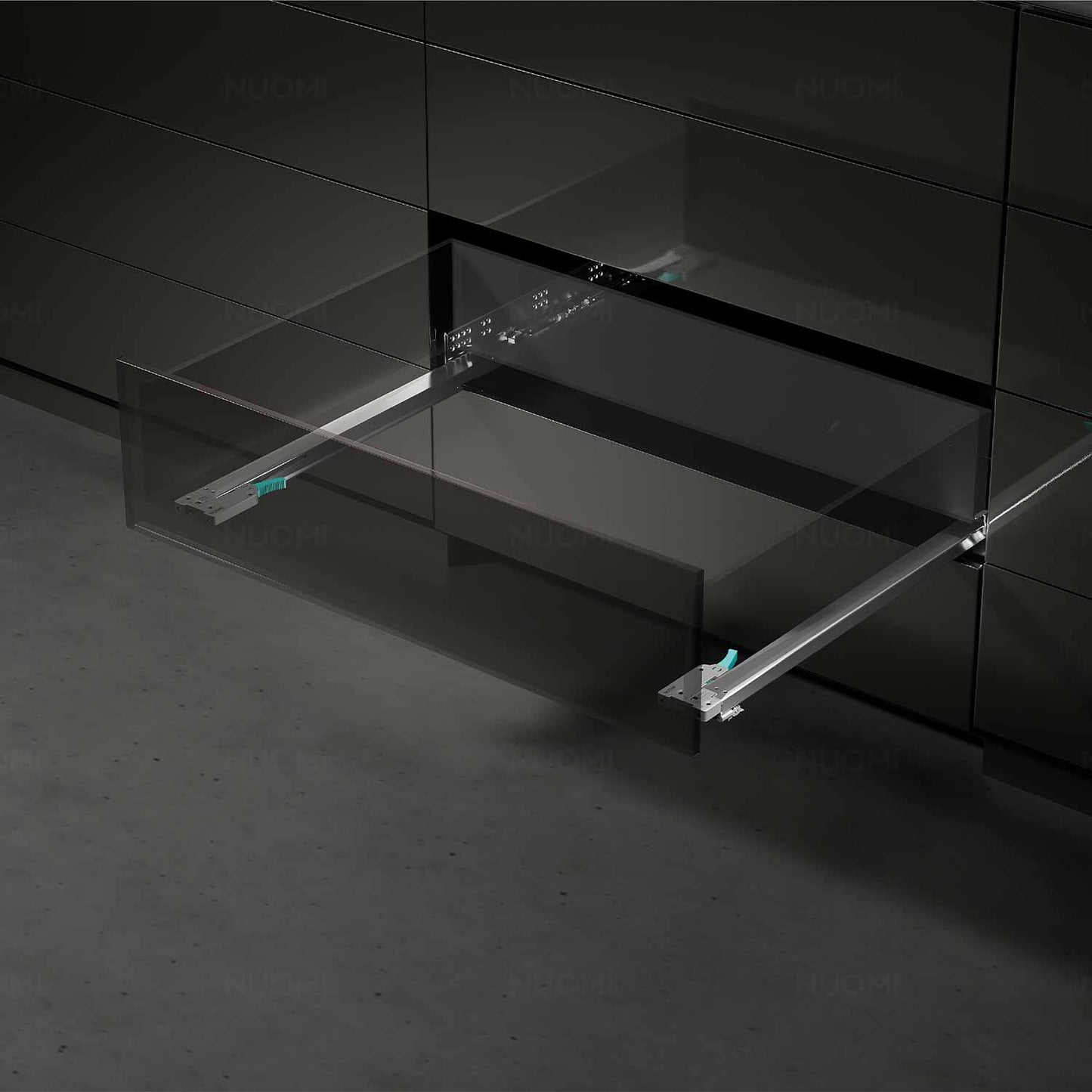 MEHR concealed cynchronous damping slide with handle