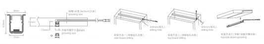 Built in ultra narrow light bar 3000K and 4000K