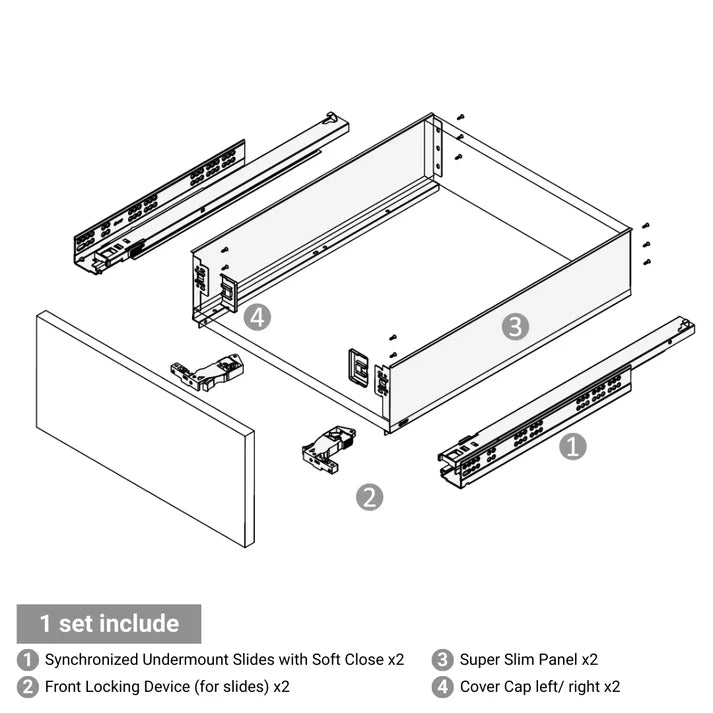 Slim drawer box (high height)