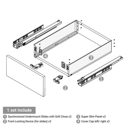 Slim drawer box (high height)
