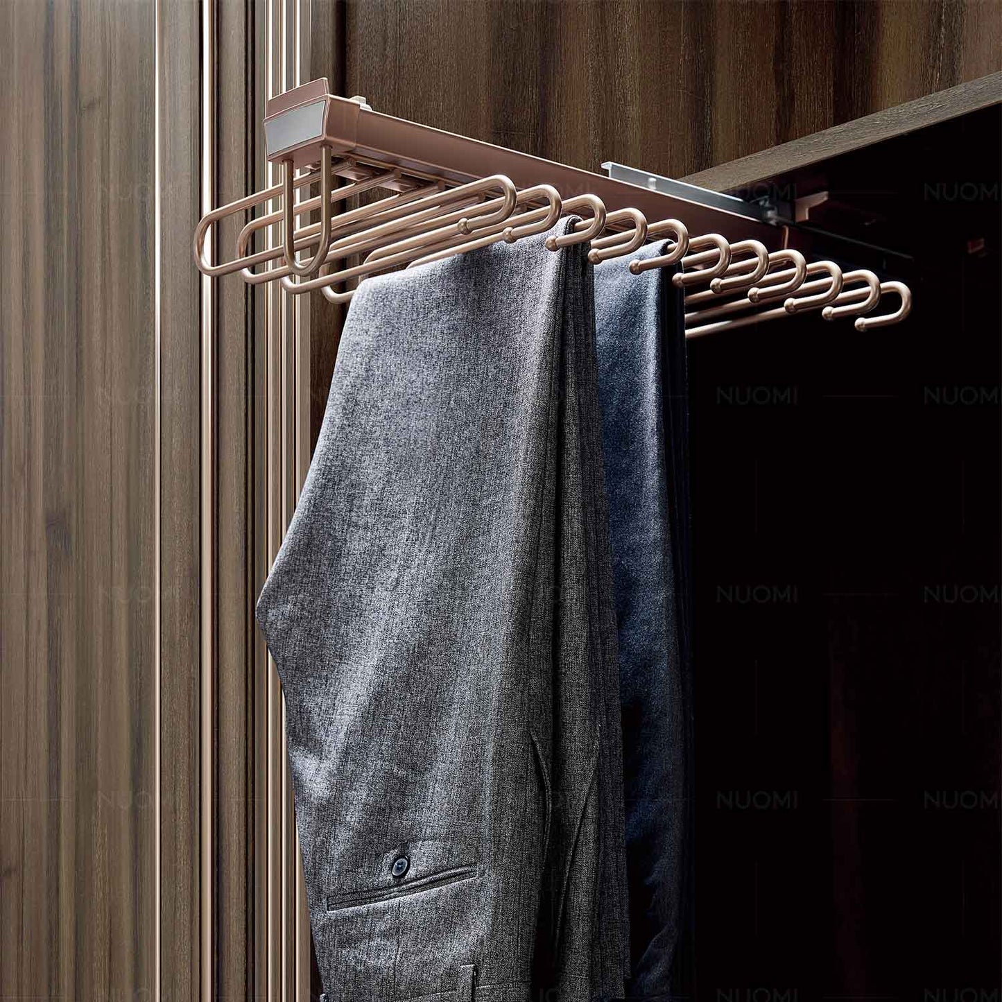 Violet pro series top install soft close s-shaped trousers rack