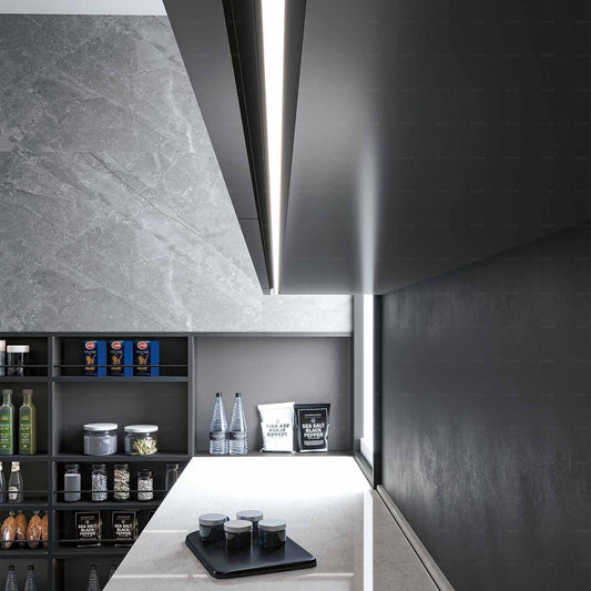 Zeus series invisible handle with light for wall cupboard