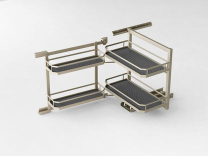 Champagne rose base cabinet mini pantry roll out basket