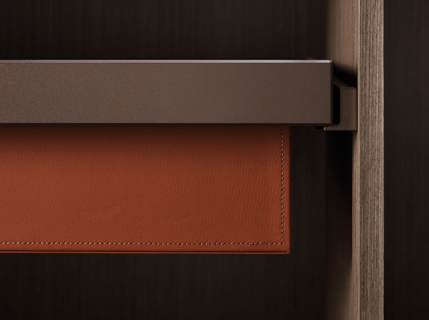 Ralphie soft closing leather basket