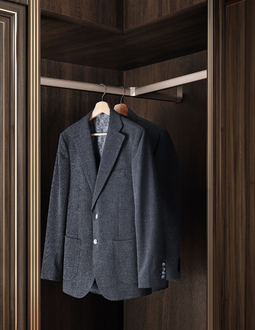 Violet holder for clothes rail 1