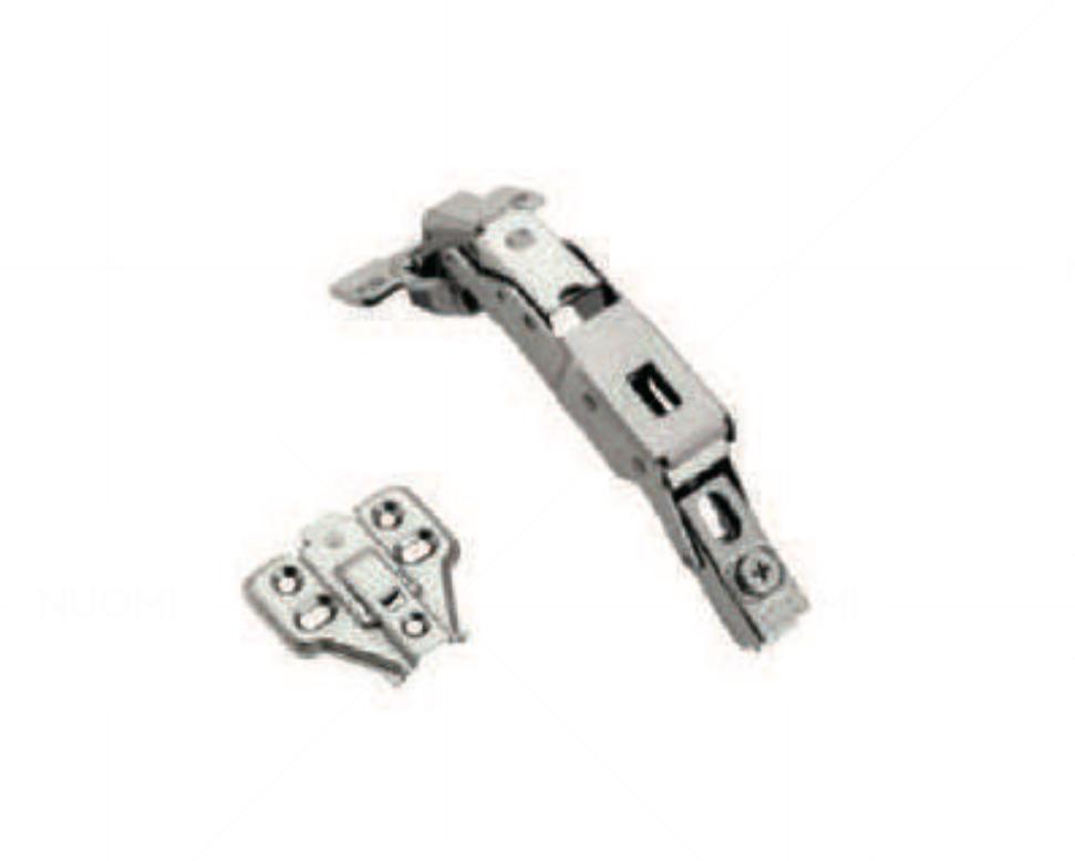 Hinge - 165 degrees fast mounted two section force buffering hinge