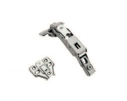 Hinge - 165 degrees fast mounted two section force buffering hinge