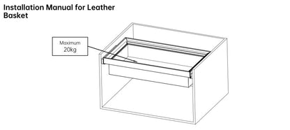 Ralphie soft closing leather basket