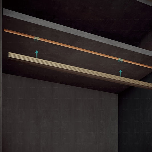 Built in lighting bar flanged aluminium 3000K and 4000K 10*10