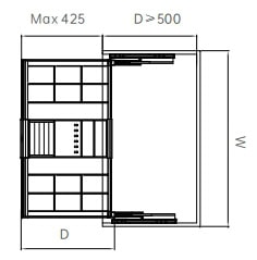 Violet soft closing decorations shelf