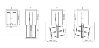 Caro series soft close rotating tall unit